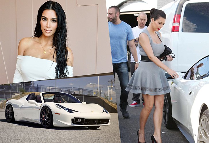 Kim Kardashian with Ferrari