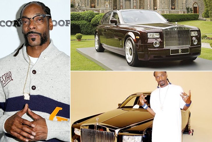 Snoop Dogg with his Rolls Royce